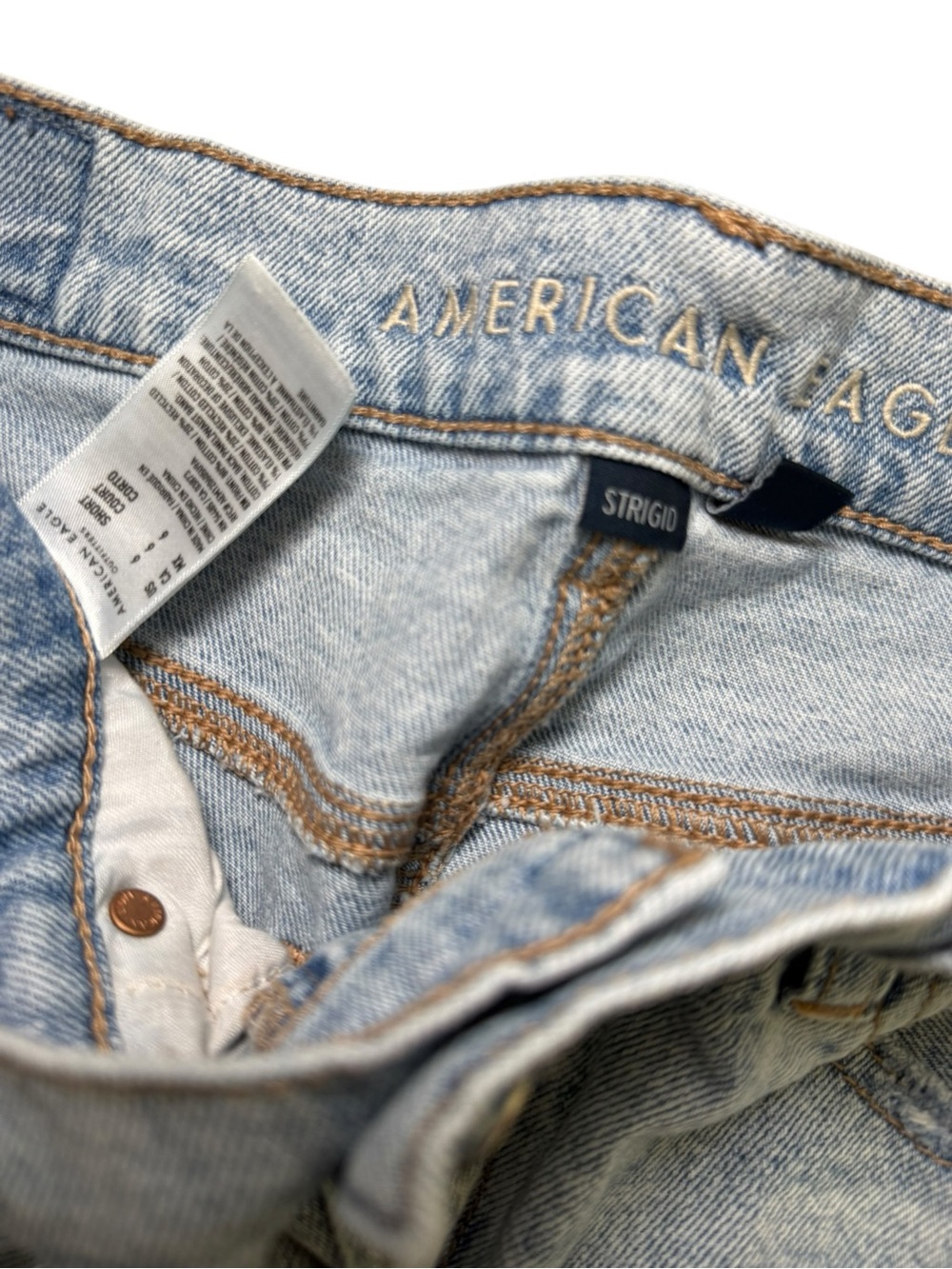 American Eagle Strigid Stovepipe Jeans Size 6 Short Distressed 90s Y2K Skater - Picture 7 of 7